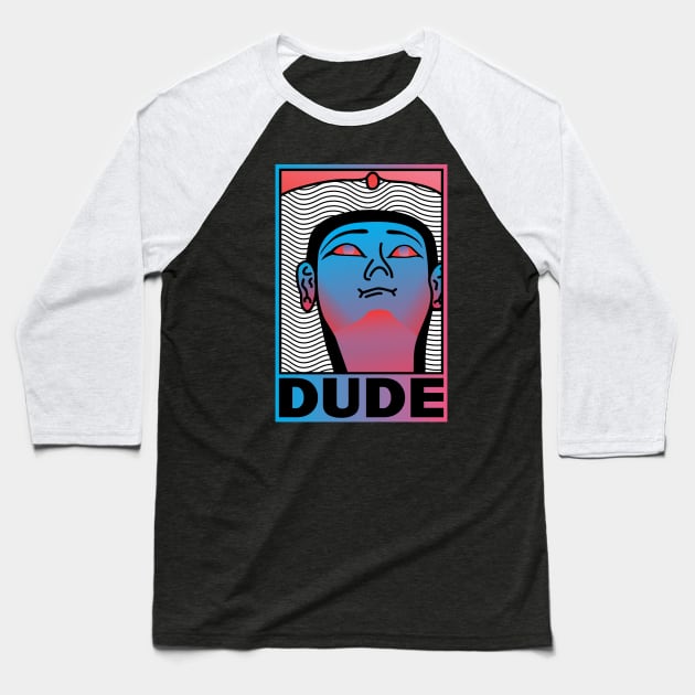 Ramesses The Ancient Dude Baseball T-Shirt by sadpanda